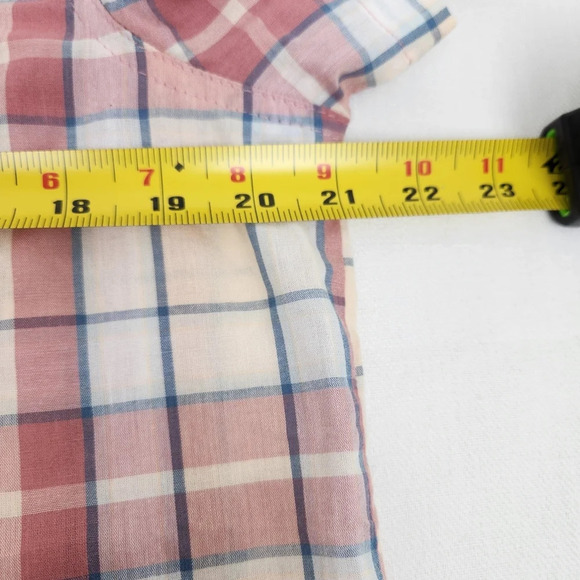 Wrangler Pearl Snap Pink Plaid Western Style Top. - Picture 7 of 9
